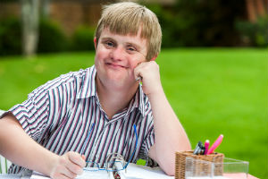 boy with Down syndrome